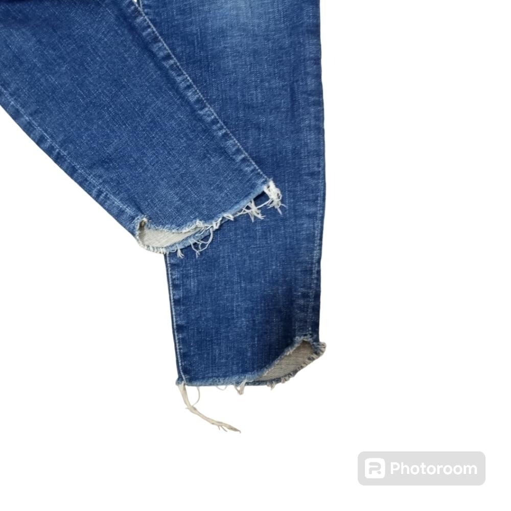 FRAME Le Skinny de Jeanne Jeans Size 28 York Wash Tulip Hem - Picture 10 of 16